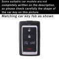 Ontto 5-button Car Key Holder Fit For Jeep Wagoneer 2022 2023 Smart Remote Fob Case Cover Grand Cherokee L Black