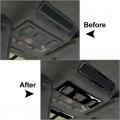Liru 3pcs Roof Reading Light Top Rear Panel Cover Trim Carbon Fiber Black For Audi Tt 8n 2001-2006 Hardtop Car