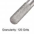 Uxcell Diamond Burrs Grinding Drill Bits For Carving Rotary Tool 1 4-inch Shank 6mm Cylindrical Ball Nose 120 Grit 10 Pcs