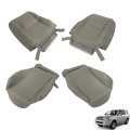 Grey Leather Seat Covers For 2000 2001 2002 2003 2004 2005 2006 2007 Toyota Sequoia And Tundra Driver Passenger Bottom Top Set 