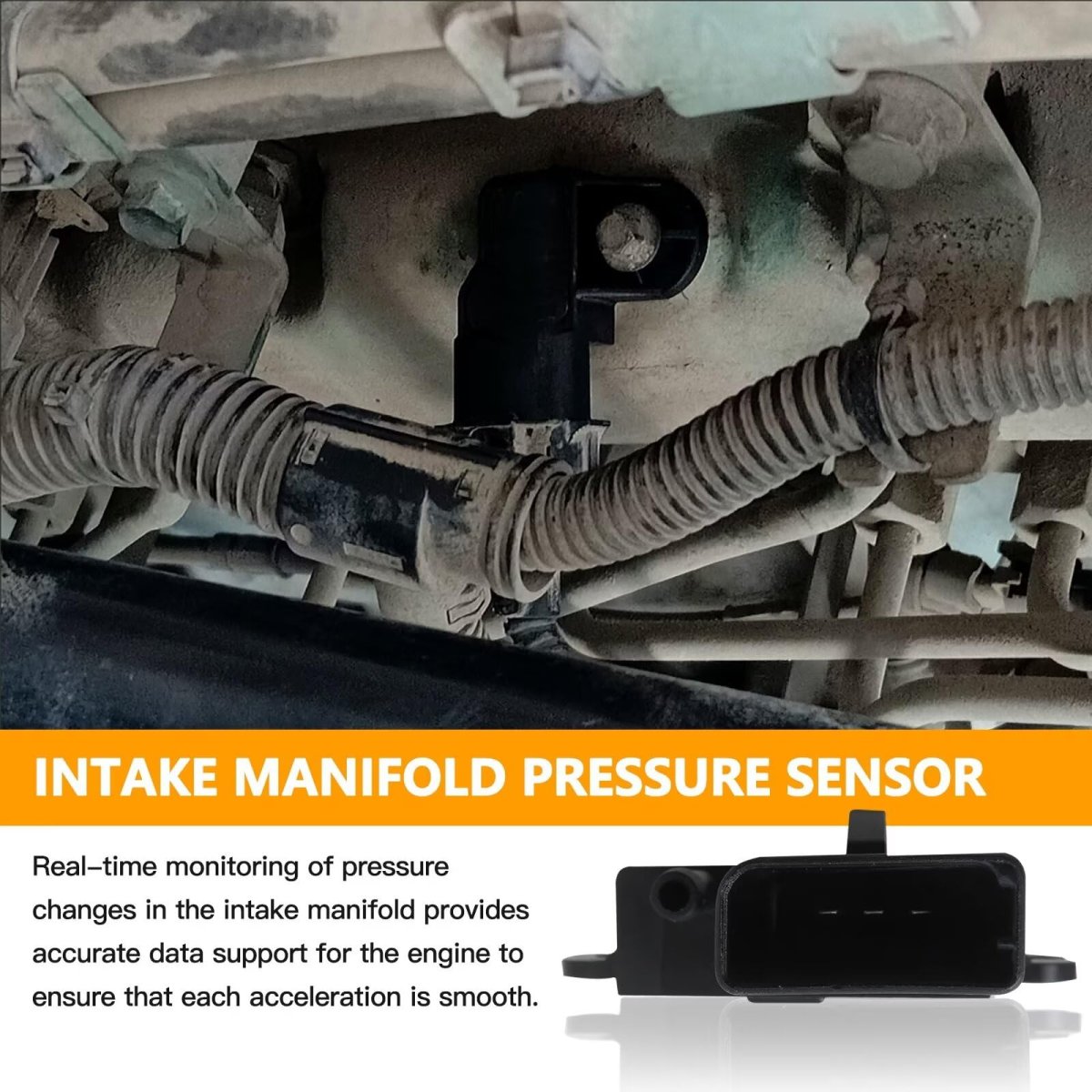 21967 Au2z9f479a E43f9f479a1a Manifold Absolute Pressure Sensor For 1988-1990 Mercury Sable V6 3 8l