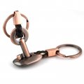 Maycom Creative Fashion Leather Couple Keychain Chain Ringring Key Fob Key Lock 83513-2 Copper