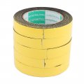 Uxcell 5pcs 20mm X 1mm Single Sided Self Adhesive Shockproof Sponge Foam Tape 5m Length For Door Window