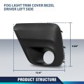 Pit66 Fog Light Trim Cover Bezel Driver Left Side For Subaru Forester 2019-2021 57731sj050 Black