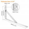 Uxcell Shelf Brackets 2pcs 12 X 0 8 Stainless Steel Solid Triangle Bracket With Screws Removable Support L For Diy Floating