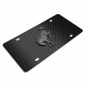 Ipick Image For Ford Bronco 3d Black Logo On Carbon Fiber Pattern Stainless Steel License Plate