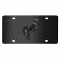 Ipick Image For Ford Bronco 3d Black Logo On Carbon Fiber Pattern Stainless Steel License Plate