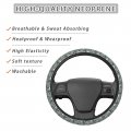 Dujiea Skulls Wearing Spectacles Elastic Stretch Steering Wheel Cover Anti-slip And Durable Car Accessories For Women Men 15