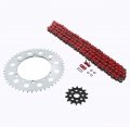 Kawasaki Kx250f 250 F Red O Ring Chain And Sprocket Silver 14 47 114l