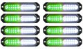 Aspl 8pcs Sync Feature Ultra Slim 12-led Surface Mount Flashing Strobe Lights For Truck Car Vehicle Led Mini Grille Light Head 
