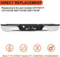 Ecotric Rear Step Bumper Assembly Compatible With 2002-2009 Dodge Ram 1500 2500 3500 Ch1103111 Ch1103108 55077107ad 55077107af