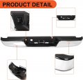 Ecotric Rear Step Bumper Assembly Compatible With 2002-2009 Dodge Ram 1500 2500 3500 Ch1103111 Ch1103108 55077107ad 55077107af
