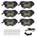 6 Pods Magnetic White Rock Lights 6000k Ip67 Waterproof Undercarriage Lighting With 4m Extension Wires And Switch For Trucks 