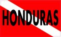 Stickertalk Honduras Diver Down Flag Vinyl Scuba Sticker 5 Inches By 3 
