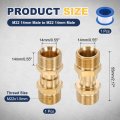 Pressure Washer Adapter M22 14mm Male To Quick Connect Fittings Brass Swivel 55mm Length With Sealant Tape For Power Washers