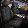 Universal Car Seat Covers Full Set Black Faux Leather 5 Front And Rear Waterproof Airbag Compatible Protector For Sedan Suv 