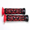 Krator Xh4089-1r Red Hand Grip Aqua Jet Ski Watercraft Polaris Seadoo Skull And Cross Bones Grips
