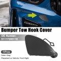 Acropix Car Front Right Bumper Towing Tow Eye Hook Cover Cap Fit For Bmw 320i Pack Of 1 Gray