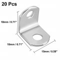 Uxcell Stainless Steel Shelves Corner Brace 18mmx18mmx15mm Joint Round End L Shape Angle Fastener Joints Support Bracket Pack
