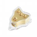 X Autohaux 0 2 4 Gauge In 8 Out 3 Way Amp Power Distribution Block For Car Audio Splitter Gold Tone