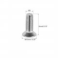 Uxcell M3x8mm Flat Head Machine Screws Phillips Cross Screw 304 Stainless Steel Fasteners Bolts 50pcs