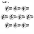 Uxcell M3x8mm Flat Head Machine Screws Phillips Cross Screw 304 Stainless Steel Fasteners Bolts 50pcs