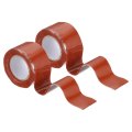 2 Pcs Self Fusing Silicone Tape 1 X 3ft Waterproof Water Leak Sealing For Plumbing Pipe Hose Repair Handles Red 0 5mm Thick 