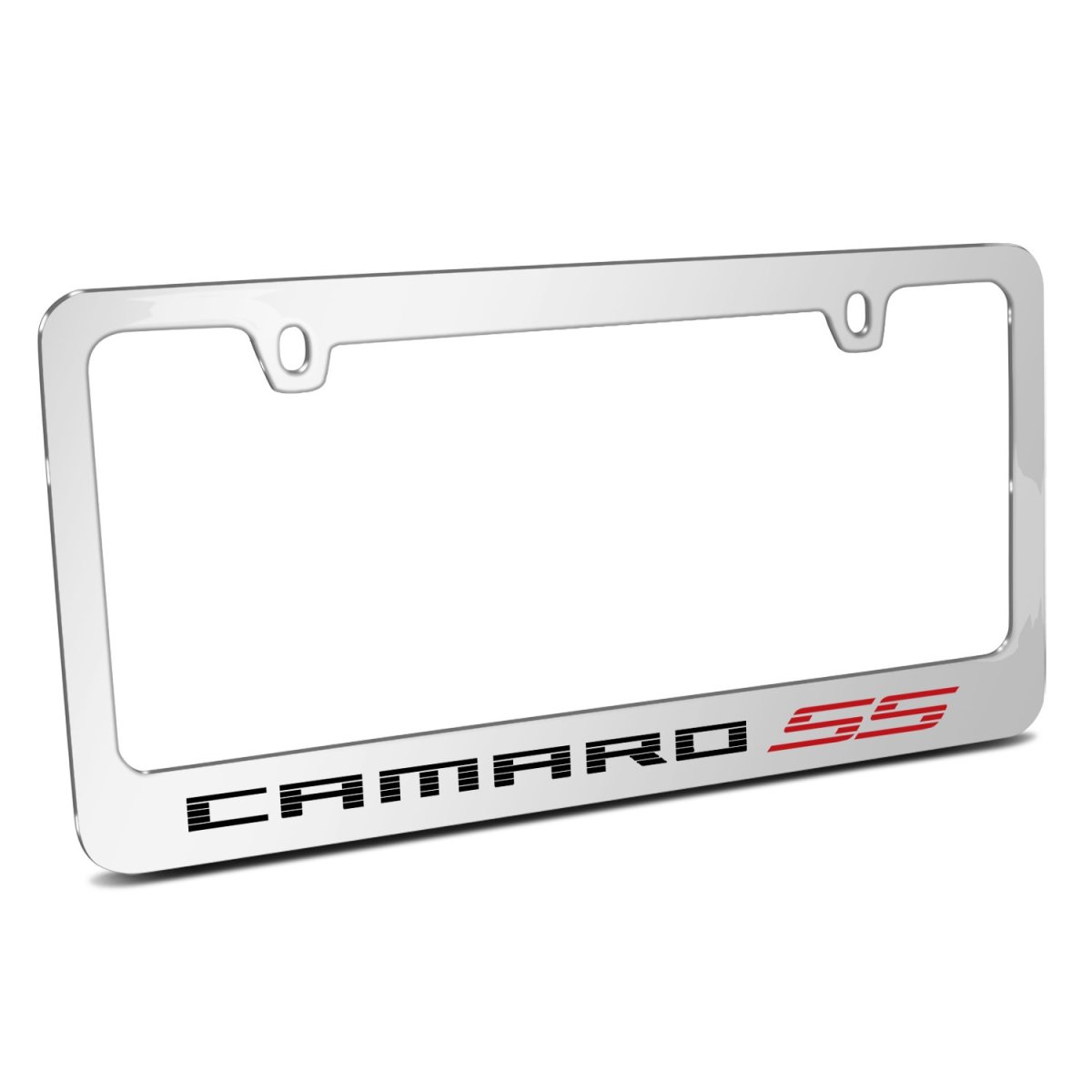 Chevrolet Camaro Ss Speed-line Sports Look Mirror Chrome Metal License Plate Frame