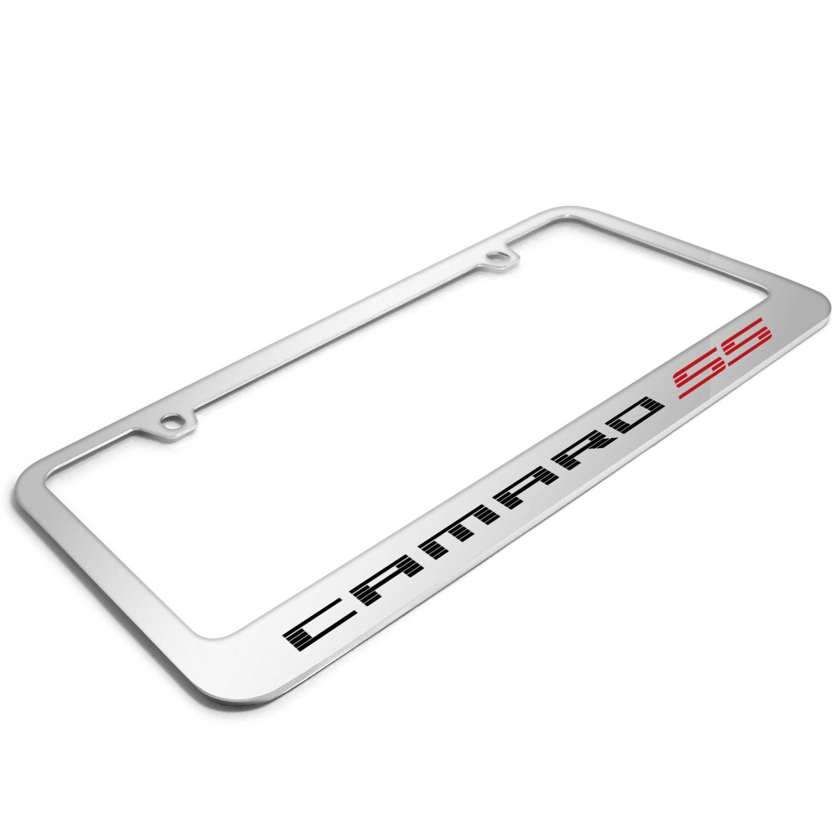 Chevrolet Camaro Ss Speed-line Sports Look Mirror Chrome Metal License Plate Frame