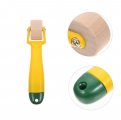 Jojofuny Wallpaper Flat Pressing Wheel Quilling Tool Wood Roofing Seam Roller Vinyl Quilting Rug