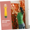 Jojofuny Wallpaper Flat Pressing Wheel Quilling Tool Wood Roofing Seam Roller Vinyl Quilting Rug