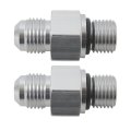 6an Male Flare To 1 4 Npsm Transmission Cooler Adapter Fitting Aluminum Black 2-pack An6 Fittings For 4inch Threads 