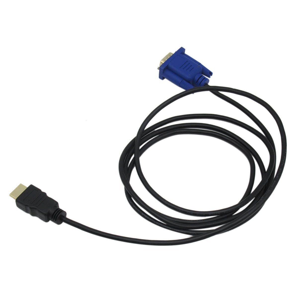 Hdmi To Vga Cable Gold-plated 1080p Male Active Video Adapter Converter Cord 6 Feet 1 8 Meters