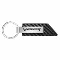 Ipick Image Compatible With Dodge Viper Carbon Fiber Texture Black Pu Leather Strap Key Chain