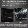 Fastche Front Fog Light Trim Cover For Tesla Model Y Eyebrow Spoiler Accessories Lamp Frame Blade Compatible With 2019 2020