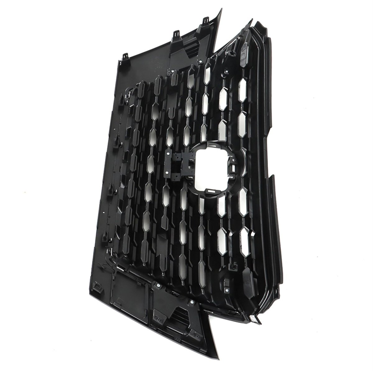 Front Upper Bumper Grille Black Grill Replacement For 2021 2022 2023 Kicks Durable Plastic With Silver And Chrome Design