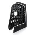 Front Upper Bumper Grille Black Grill Replacement For 2021 2022 2023 Kicks Durable Plastic With Silver And Chrome Design