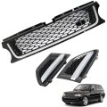 Front Upper Grille Mesh Silver Grill Replacement For 2010 2011 2012 2013 L320 Sport Utility 4 Door Includes And Air Side Vents 