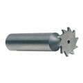Keo 69279 High-speed Steel Narrow Width Keyseat Cutter Uncoated Bright Finish Round Shank 1 Diameter 1-1 2 16 Straight Teeth 3 