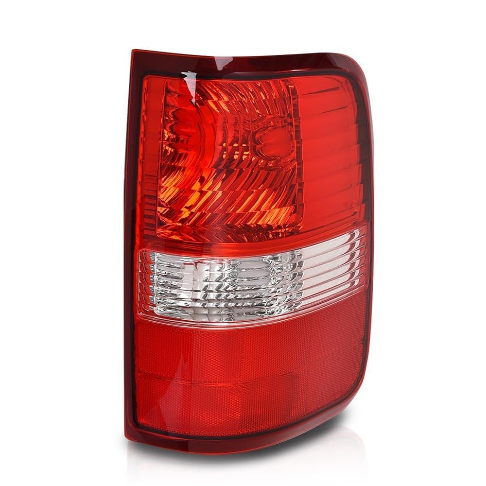 Right Passenger Side Tail Light Assembly For Ford F150 Lariat Xl 2004 New Body Style And King Ranch 2005 To 2006 Red Lens Black