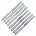 Uxcell M6 Hanger Bolts Length 3-5 8 91mm Double Headed Self-tapping Screw 6mm Wood Joint Furniture Legs 8pcs