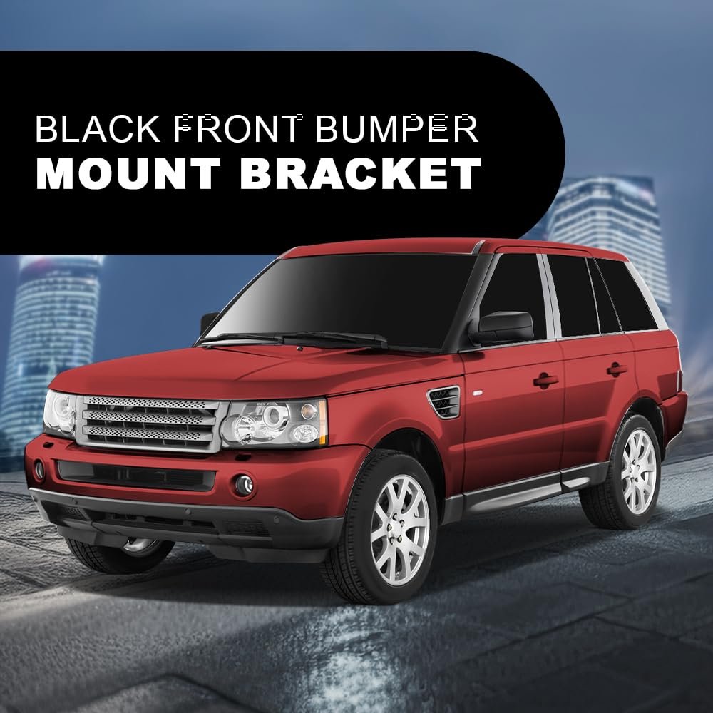 Front Bumper Mount Bracket Pair For Land Rover Range 2003-2009 Dpl000113 Dpl000103 Black