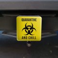 Biohazard Quarantine And Chill Tow Trailer Hitch Cover Plug Insert