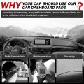 Autorder Dashboard Cover Mat For Acura Mdx 2022 2023 2024 Accessories Flannel Dash Sunshade Glare Uv Rays Protector