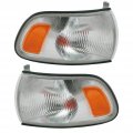 Toyota Previa Signal Lights Driver And Passenger Side Pair 1991 To 1997 Clear Amber Lens For To2530107 81520-95d00 81510-95d00 