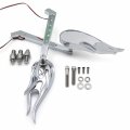 Httmt 202 Ttt003- Custom Chromed Flame Shape Led Turn Signal Integrate Mirrors Compatible With All H-d Models Softail Fat Boy