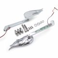Httmt 202 Ttt003- Custom Chromed Flame Shape Led Turn Signal Integrate Mirrors Compatible With All H-d Models Softail Fat Boy