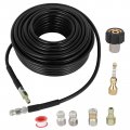 100ft X 1 4 Black Flexible Pressure Washer Hose Kink Resistant Max 5800 Psi Power Washing Extension Replacement For Gas