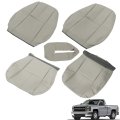 Gray 5pcs Bottom Top Seat Cover Console Lid Armrest Front Driver Passenger Replacement For 2007-2014 Silverado Tahoe Sierra 