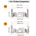 Uxcell T4 Clips Bracket Hanger For Led Light Tube Fluorescent Fixture Stainless Steel Pack Of 10